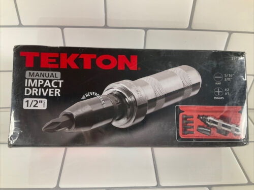 TEKTON 2910 1/2-Inch Drive Manual Hand Impact Driver Set, 7-Piece 1/2 in. (6922738041015)